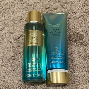 Victorias Secret Pear Glacé Fragrance Mist and Lotion